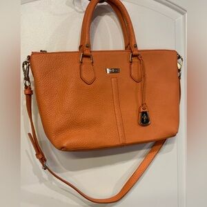 Stunning Cole Haan Designer Soft Orange Leather Handbag! π βοΈ
